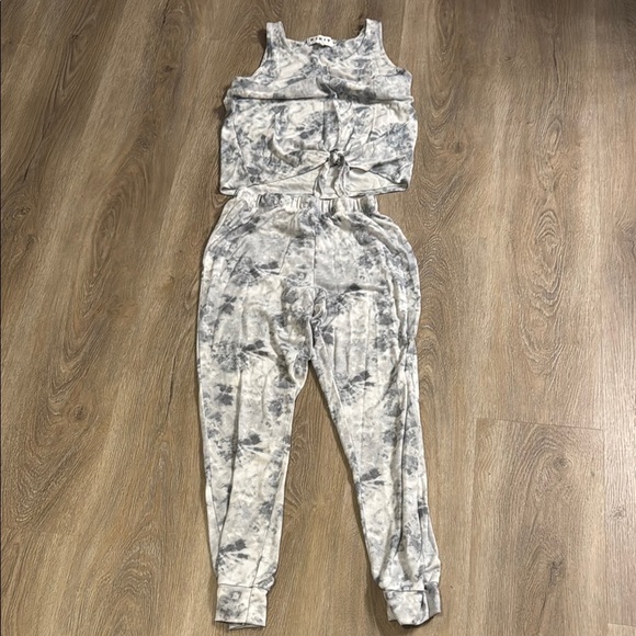 Kikit set- Stylish Gray Tie-Dye Women's pj set - Picture 1 of 5